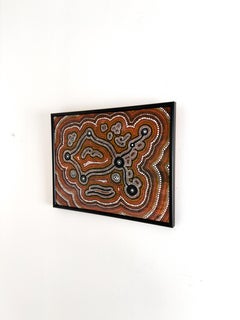 Autentico dipinto aborigeno australiano di Minya Jukurrpa con certificato di autenticità