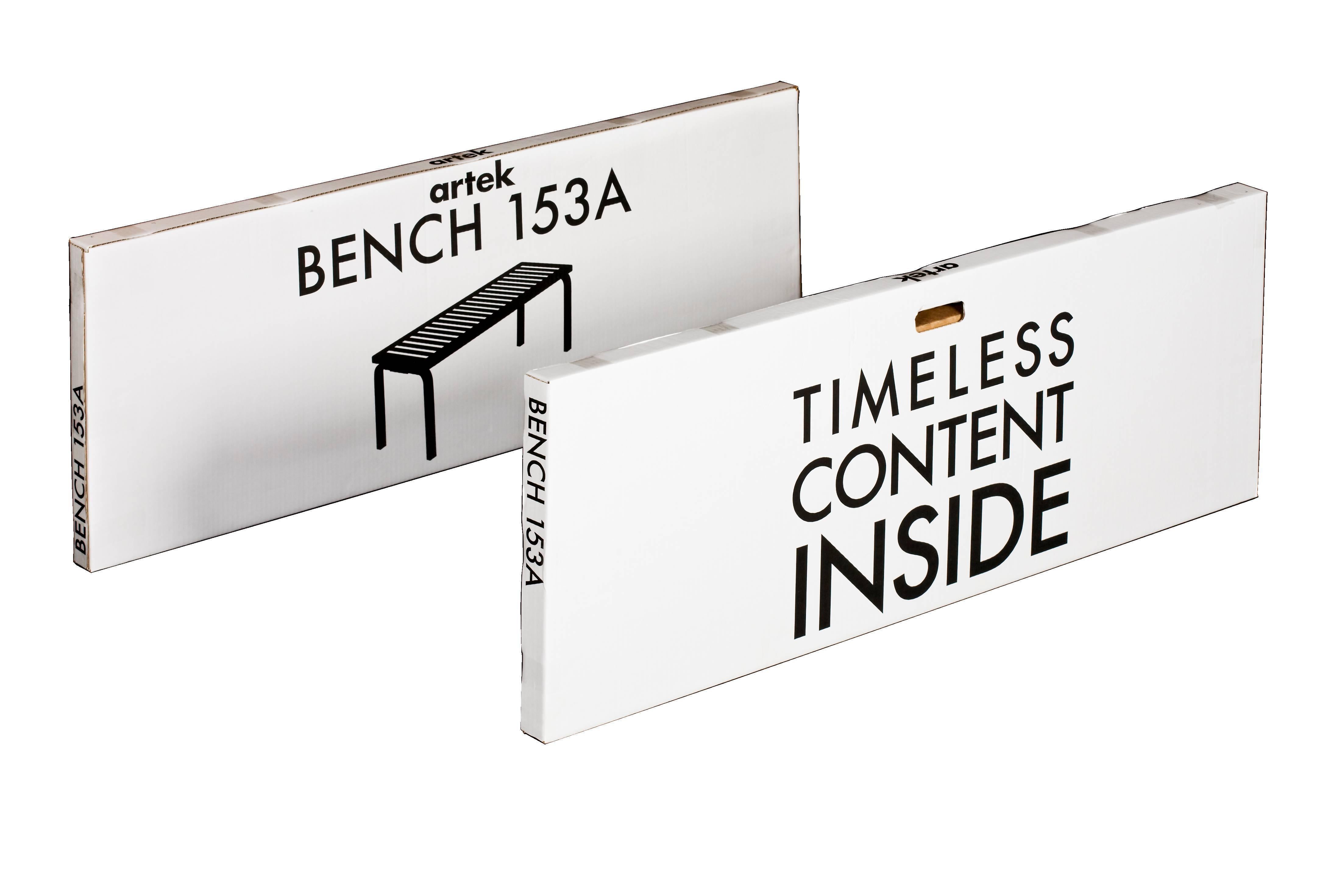 These solid birch benches were designed by Alvar Aalto in 1945. They are available in two sizes to easily fit in an entryway or act as a casual living room table. The sturdy construction and natural birch wood combines durability with style and