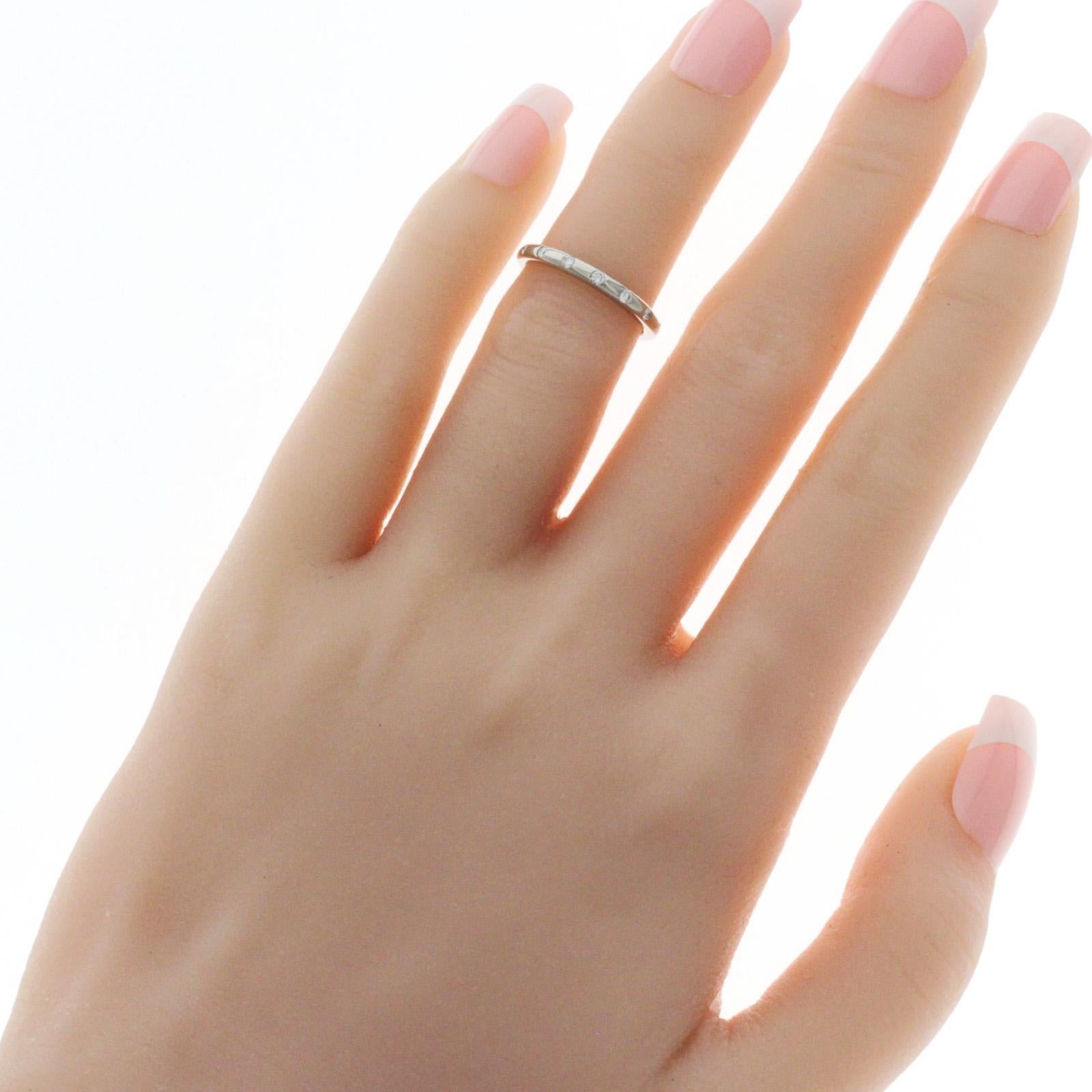 Authentic Bulgari Bvlgari 18 Karat White Gold Wedding Band Ring 1