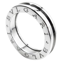 Authentic Bvlgari White Gold 18 Karat 750 Rare B.Zero 1 Band Ring, Italy