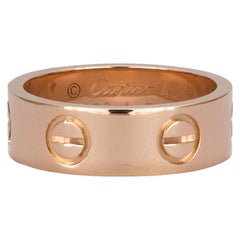 Authentic Cartier 18 Karat Rose Gold Love Ring Serviced by Cartier