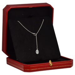 Authentic Cartier 18k White Gold Ball Chain Necklace