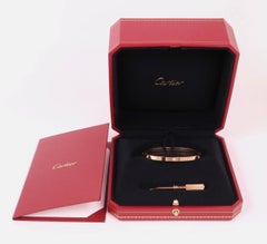 Authentic Cartier Love 6 Diamonds 18 Kt Rose Gold , Size 15 , Box + Certificate