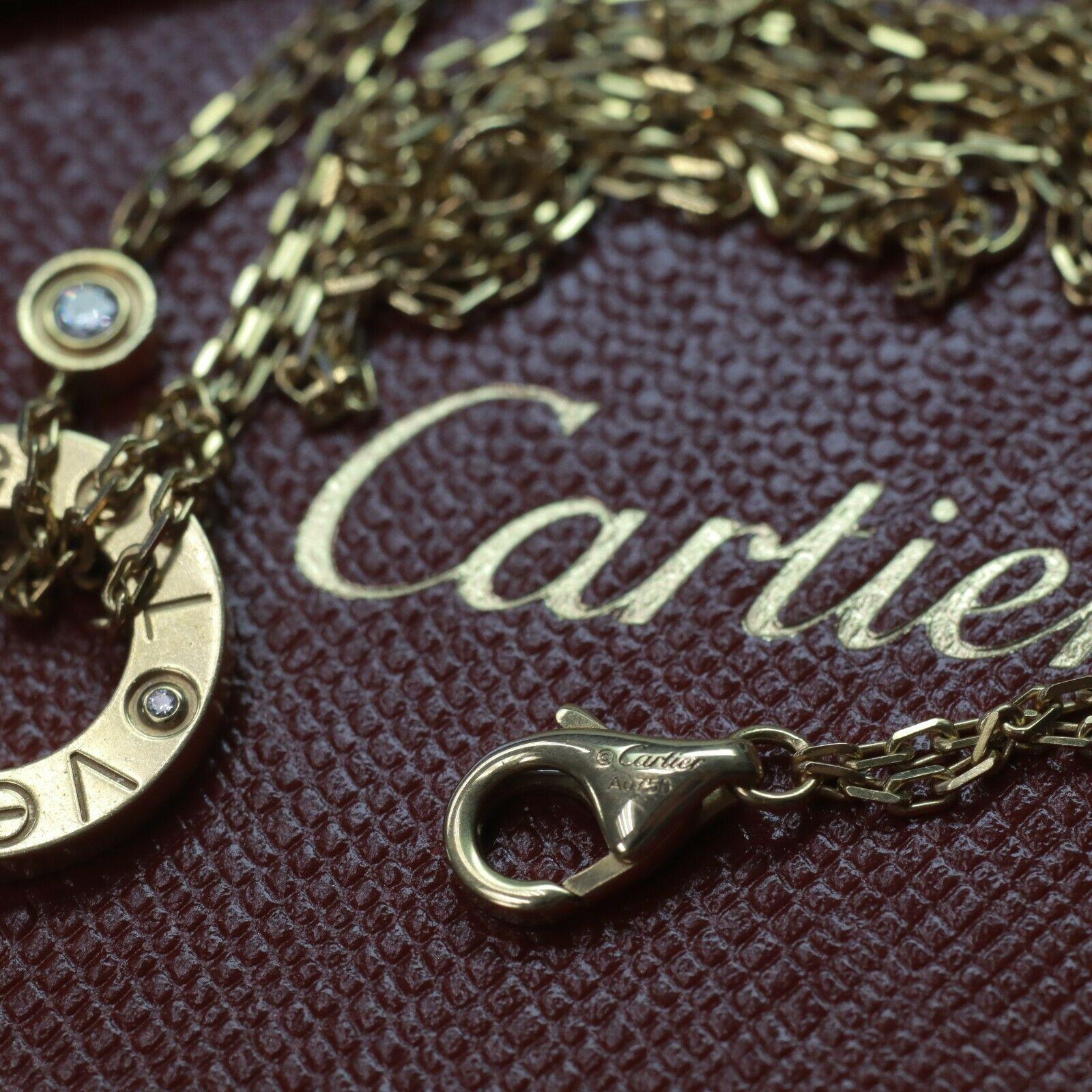 cartier love necklace yellow gold