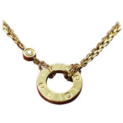 Authentic Cartier Love Collection, Love Necklace 18K Yellow Gold and Diamond