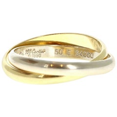 Authentic Cartier Rolling Ring 18 Karat Yellow and White Gold 3.6g