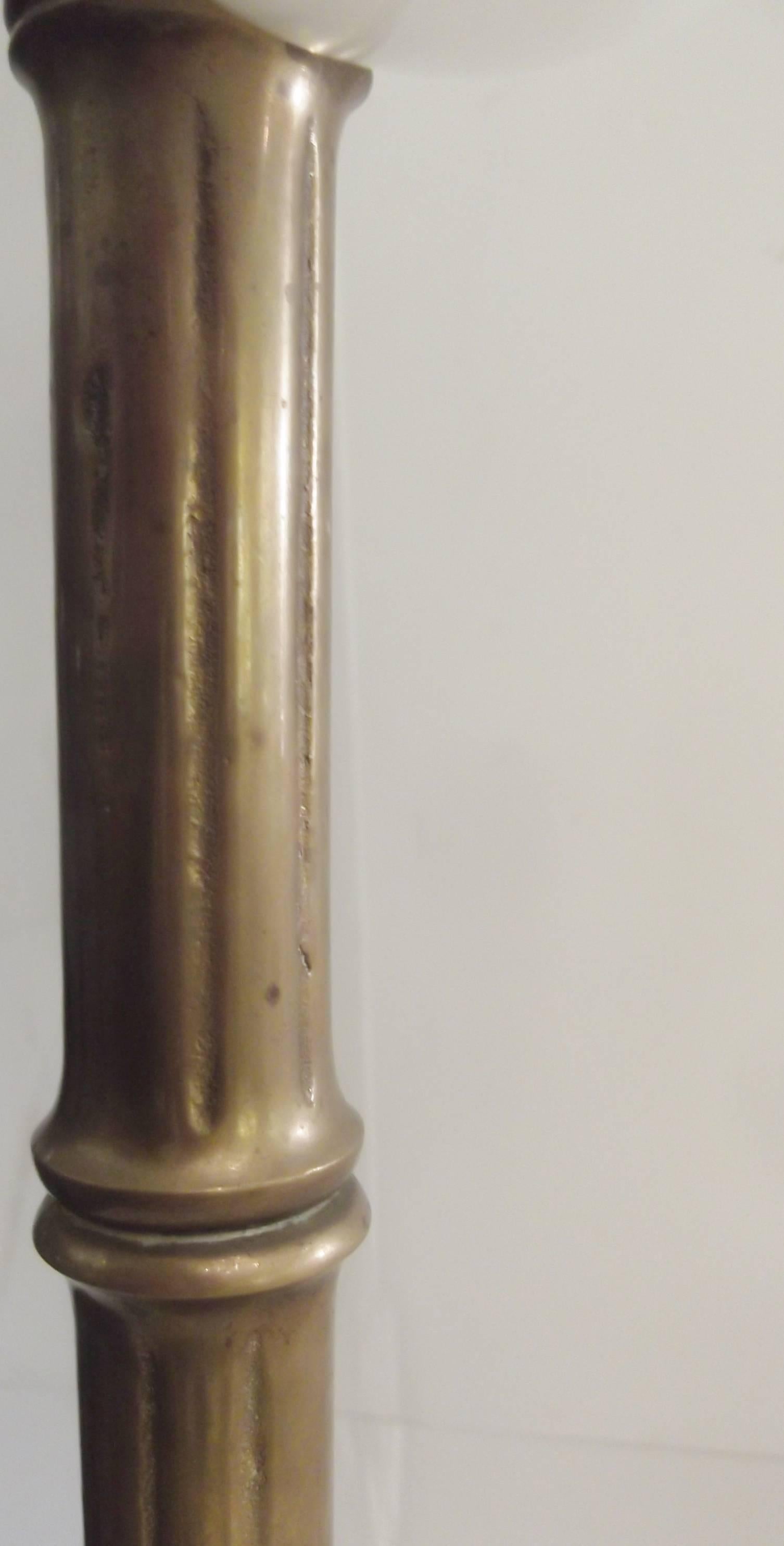 Authentic Cast Brass Bambus Form Chapman Tischlampe (Messing) im Angebot