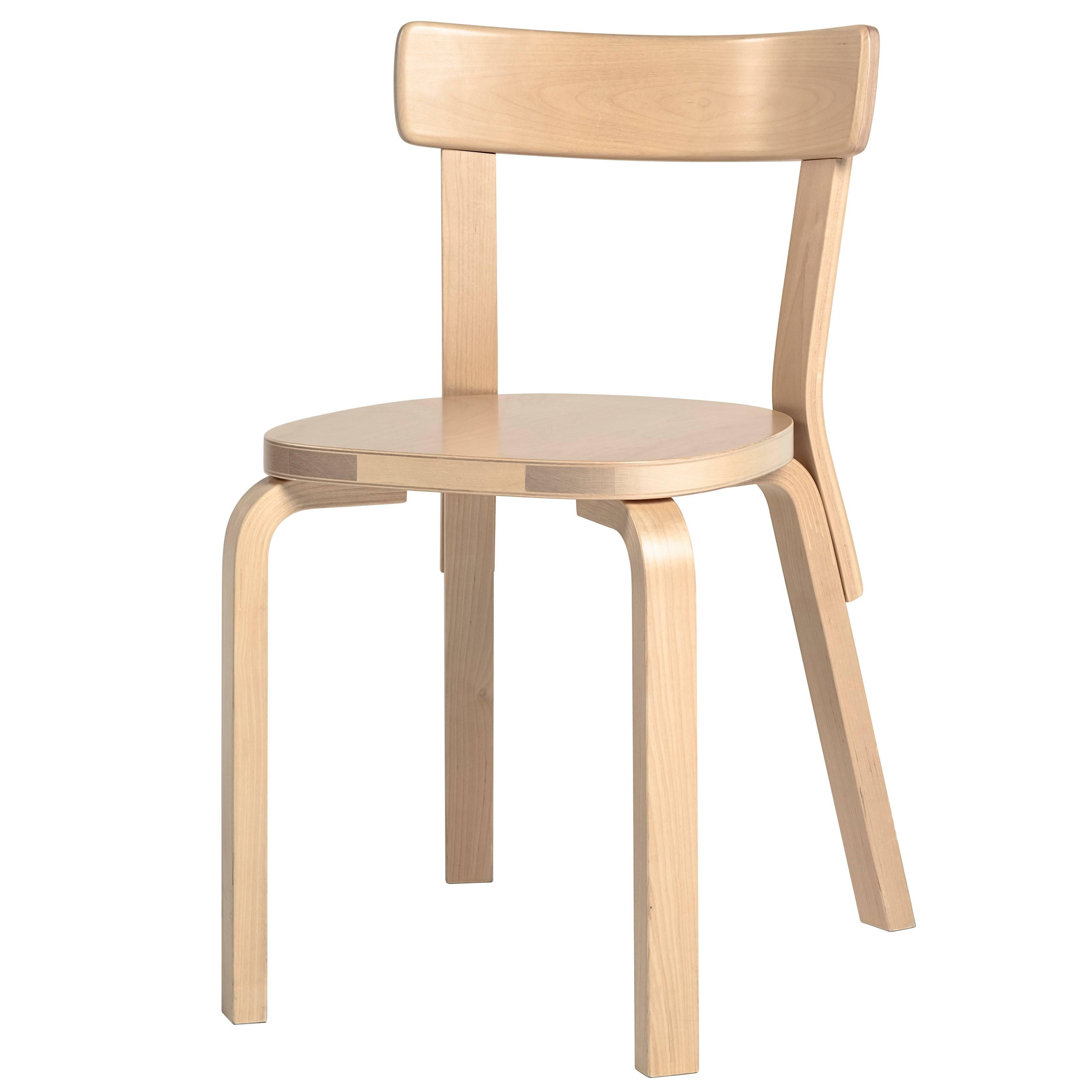 Authentic Chair 69 in Birch by Alvar Aalto & Artek For Sale