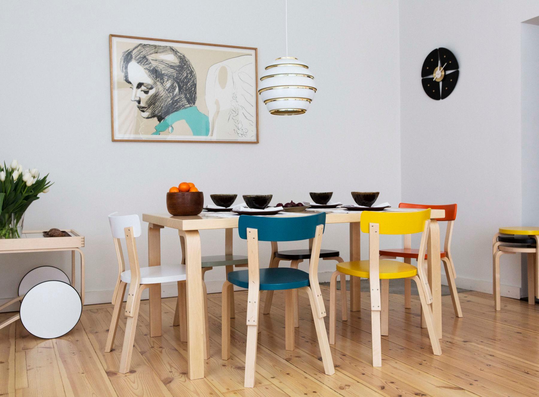 Scandinavian Modern Authentic Chair 69 in Birch by Alvar Aalto & Artek