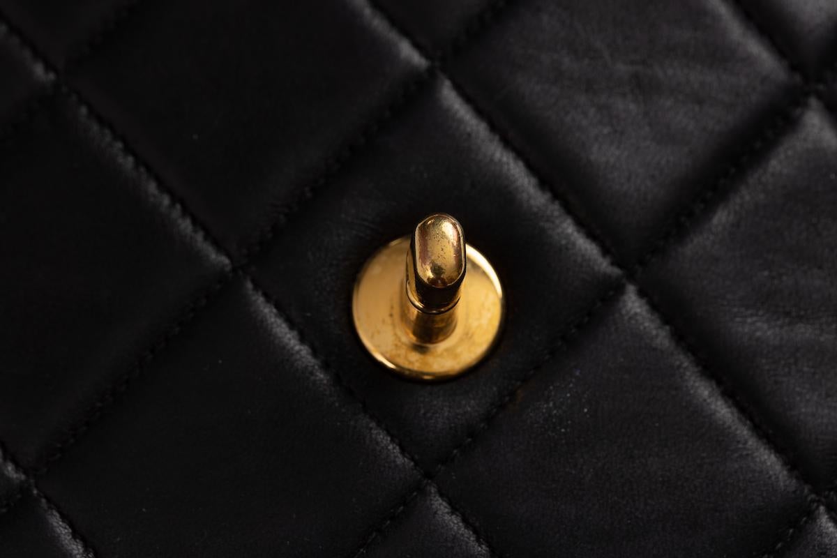  Authentic Chanel Black Leather Crossbody Bag / Purse  c. 1996-1997 8
