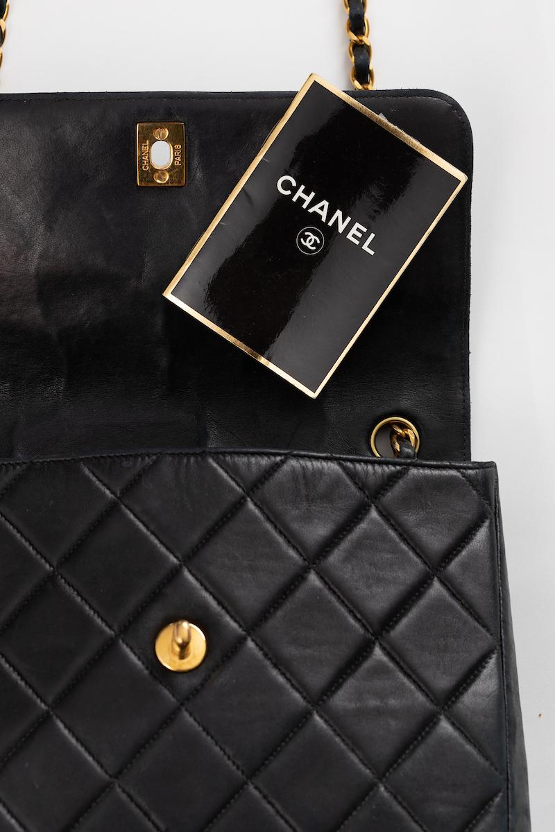  Authentic Chanel Black Leather Crossbody Bag / Purse  c. 1996-1997 9