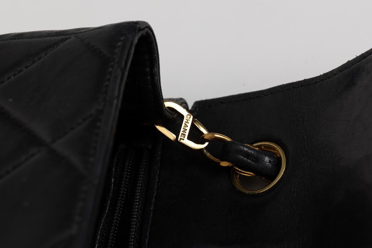  Authentic Chanel Black Leather Crossbody Bag / Purse  c. 1996-1997 13