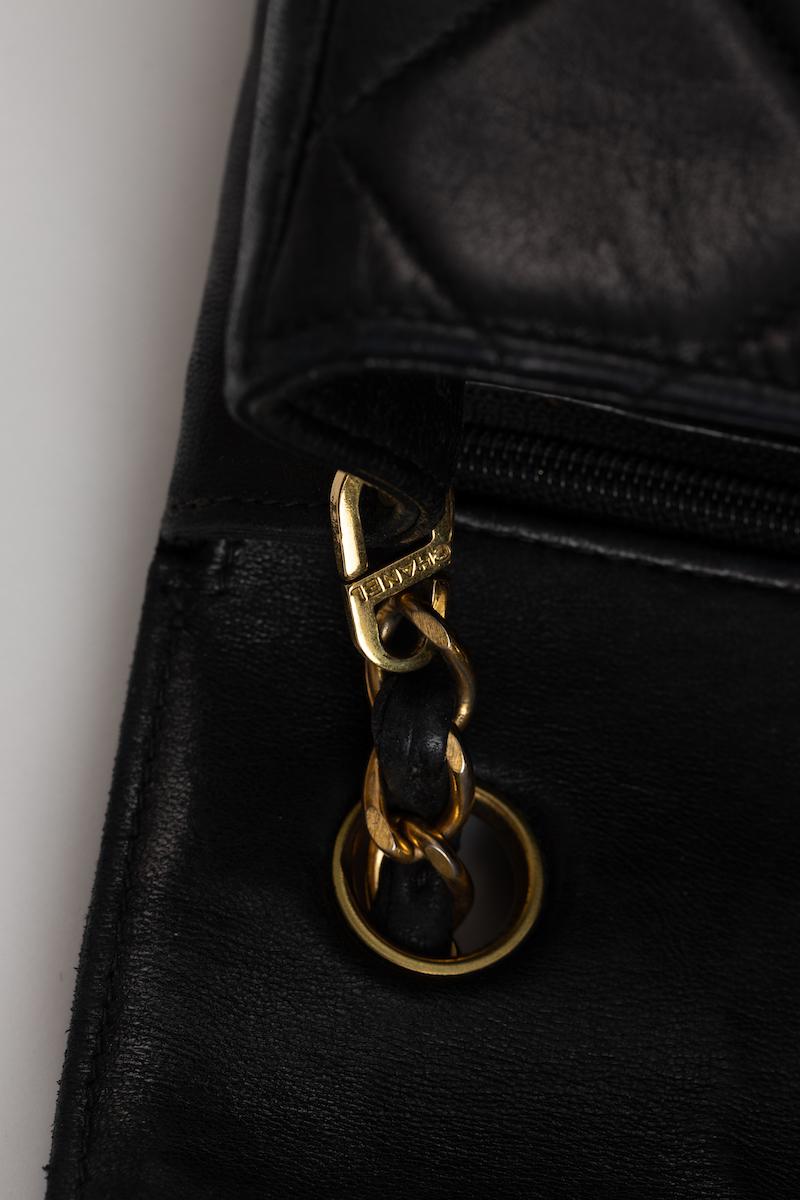  Authentic Chanel Black Leather Crossbody Bag / Purse  c. 1996-1997 14