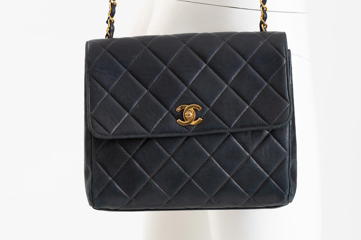  Authentic Chanel Black Leather Crossbody Bag / Purse  c. 1996-1997 15