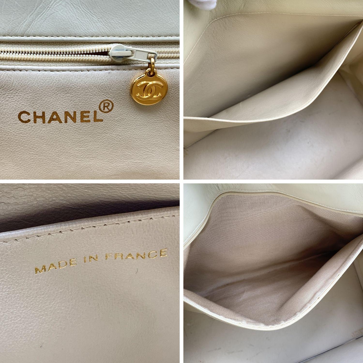 Chanel Fourre-tout Grand Shopping Fourre-tout beige matelassé GST 1997 en vente 6