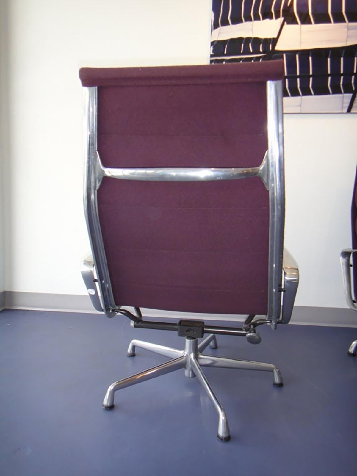 American Deep purple Authentic Charles Ray Eames Armchairs by Herman Miller For Sale