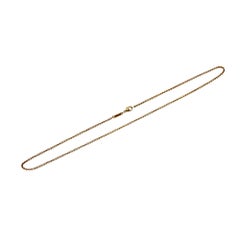 Authentic Chopard 18K Yellow Gold Link Chain Necklace Size 17"