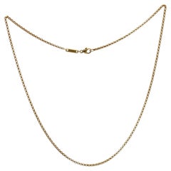 Authentic Chopard 18K Yellow Gold Link Chain Necklace Size 17"