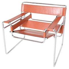 Authentic Cognac Wassily Chair by Marcel Breuer for Gavina, 1960’s