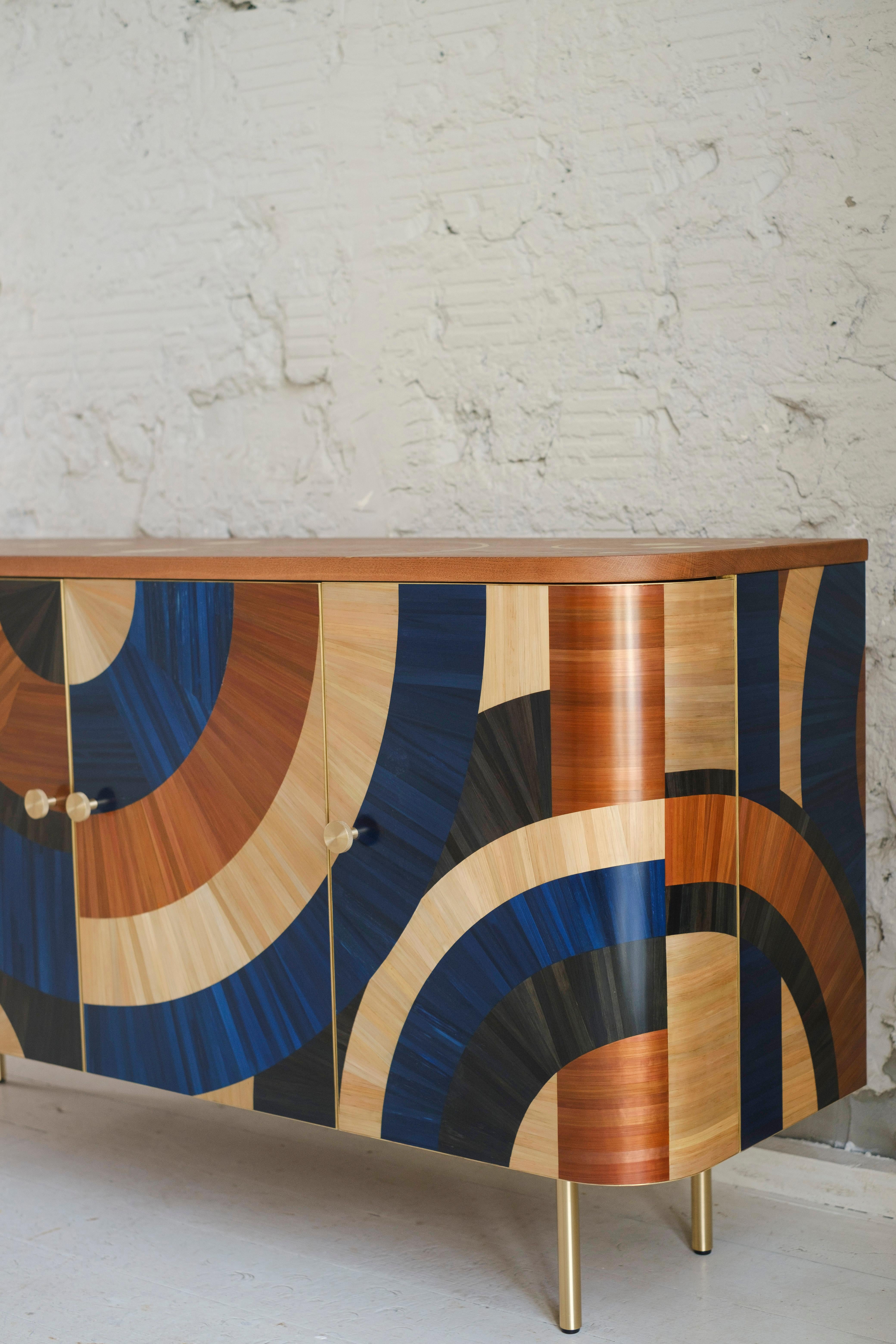 Autentica Commode Solomia stilizzazione dell'Art Deco d'epoca e dello stile contemporaneo In condizioni Nuovo in vendita a Port Orchard, WA