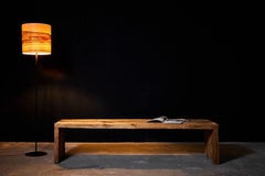 Sculptural Brutalist Solid Oak TV Console by Sergio Vulpe