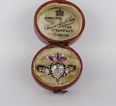 Crowned Heart Diamond Ruby Rare Ring