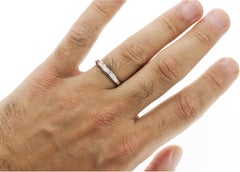 Authentic David Yurman 18K White Gold Beloved 4mm Band Ring Size 10