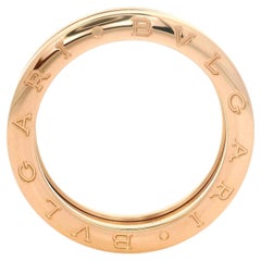 Authentic Designer Bulgari 18k Rose Gold B. Zero 1 Band Ring Sz 61