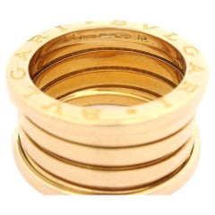 Authentische Designer Bvlgari 18k Gelbgold B. Zero1 vier Band Ring Sz 52 w / Box