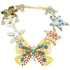 Authentique collier papillon Geisha Oscar De La Renta Original dans la boîte