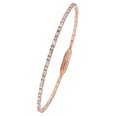 Authentic Diamond Bangle in 18K Rose Gold