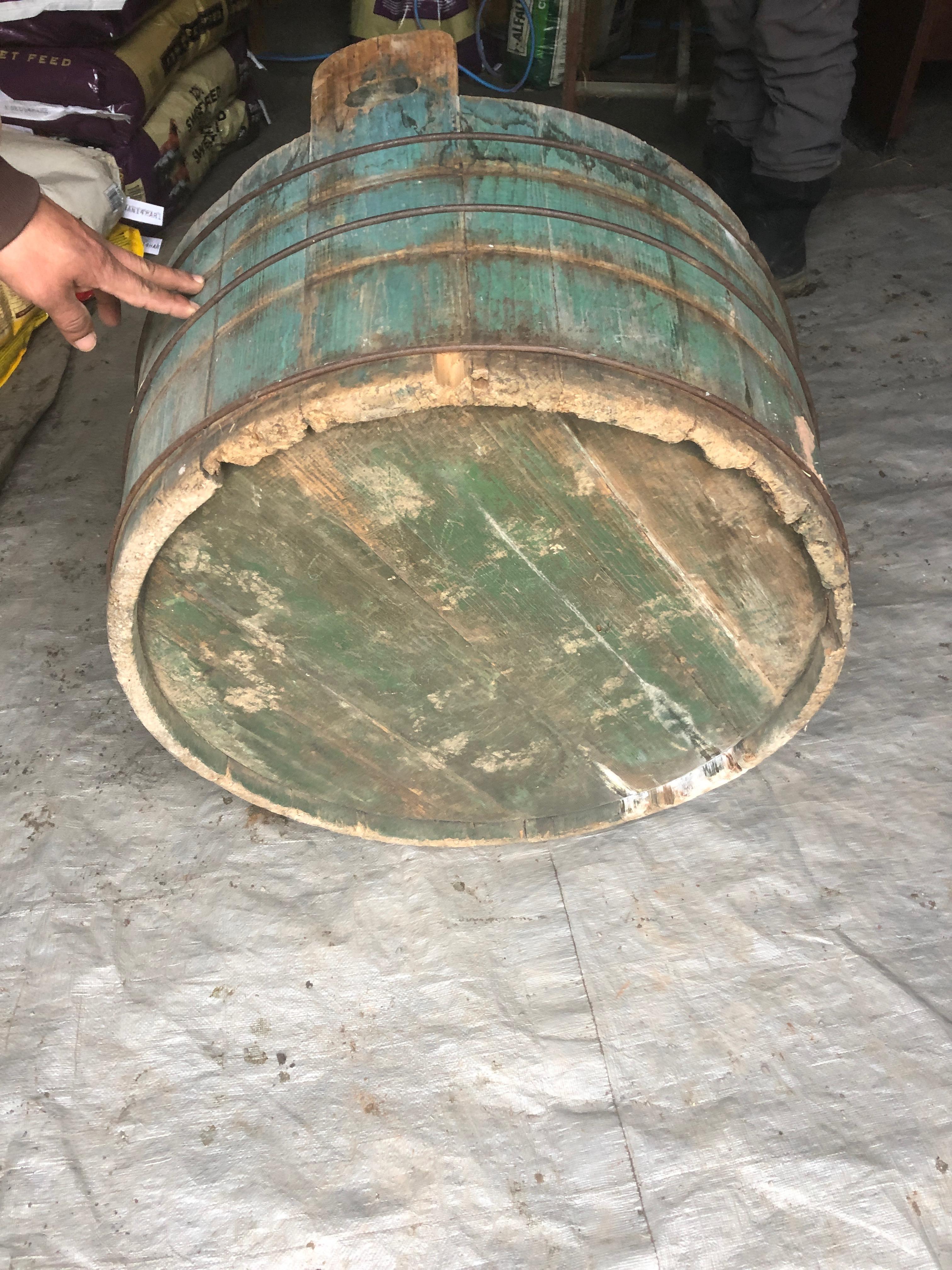 Authentische Distressed Country Washing Barrel Tub und Stand 4
