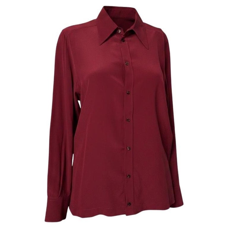 burgundy silk dress shirt Royal Silk - Fabulous Maroon Silk Button-Down Shirt