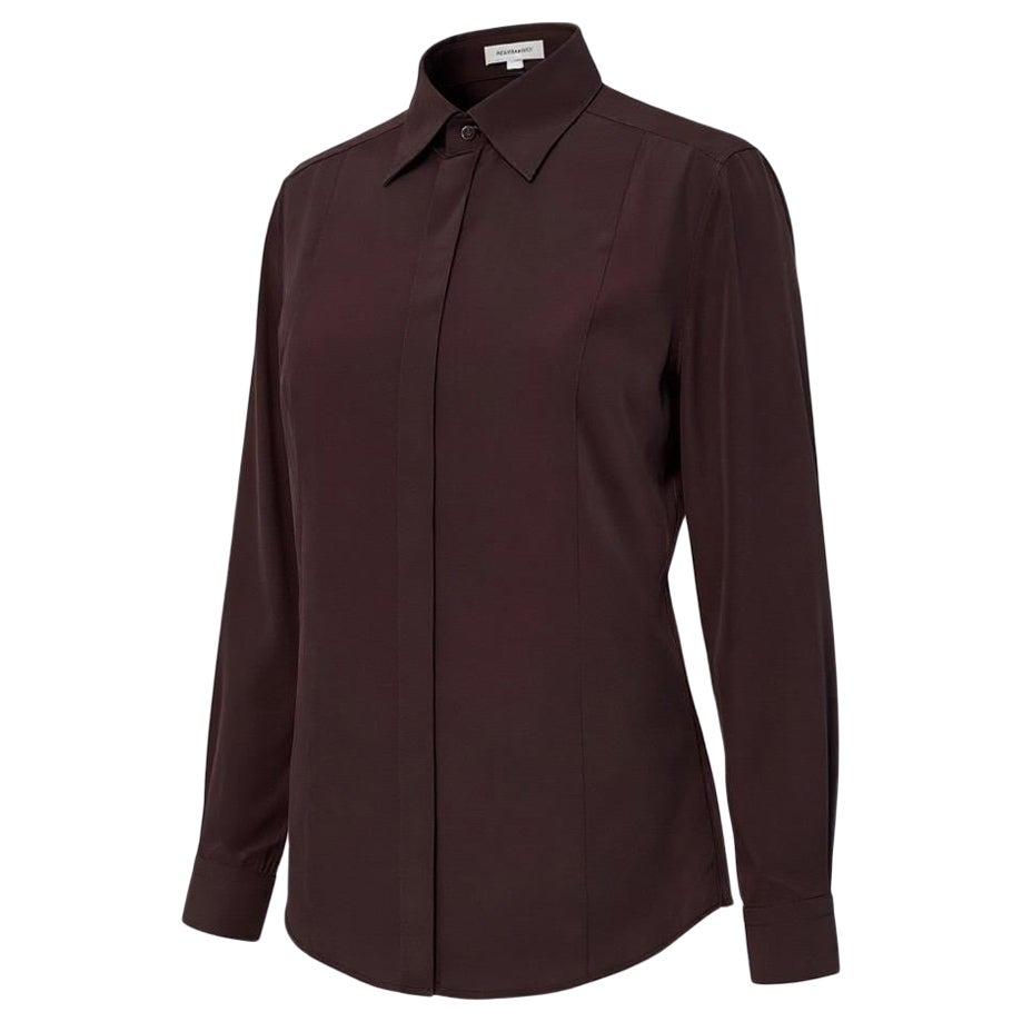 Authentic Dolce & Gabbana Martini Fit 100% Silk Shirt in Rich Brown Button front