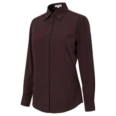 Authentic Dolce & Gabbana Martini Fit 100% Silk Shirt in Rich Brown Button front