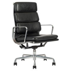 Authentic Eames Herman Miller Tall Black Leather Office Chair 2001