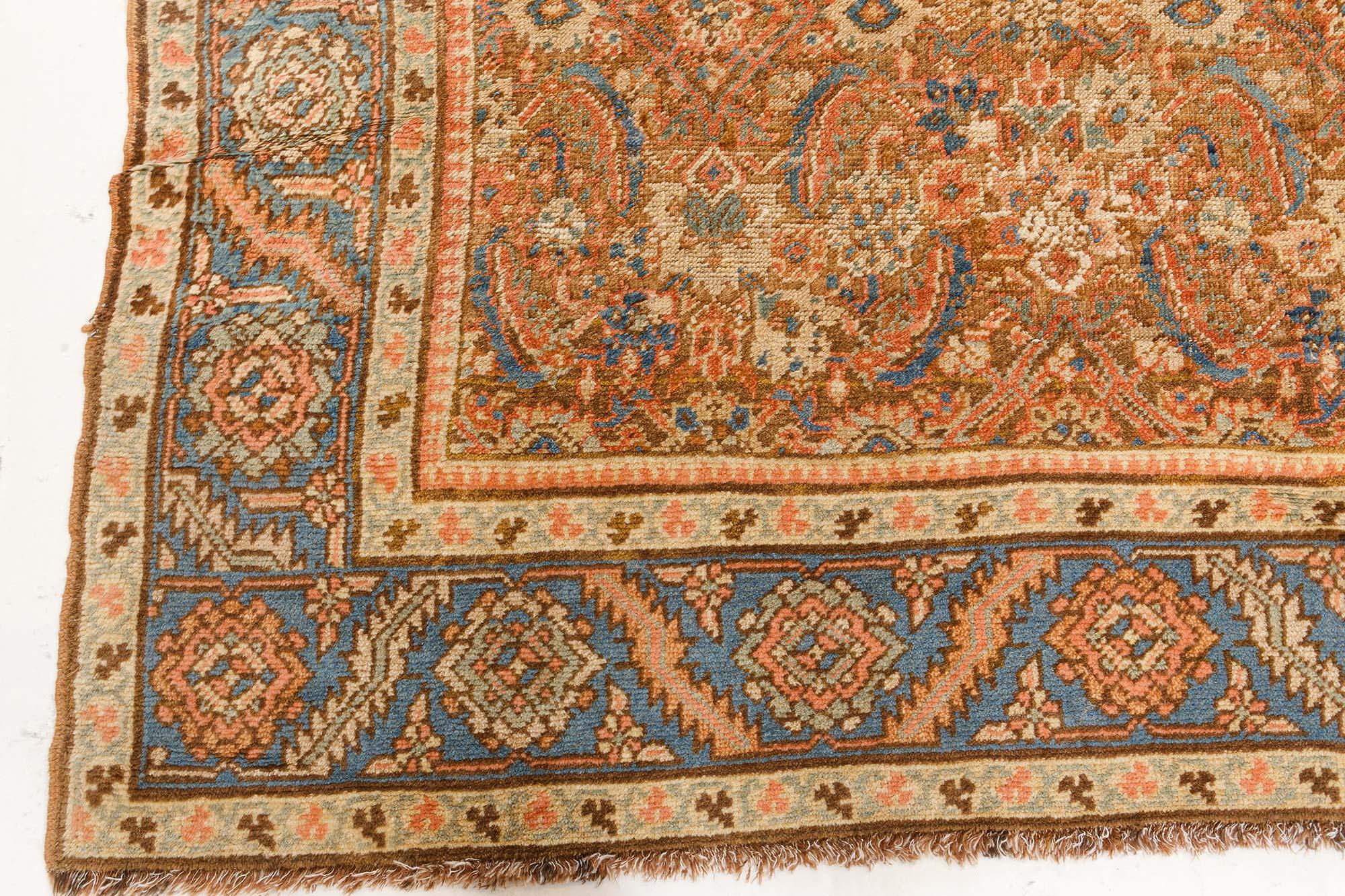 Wool Authentic Early 20th Century Persian Feraghan Rug For Sale