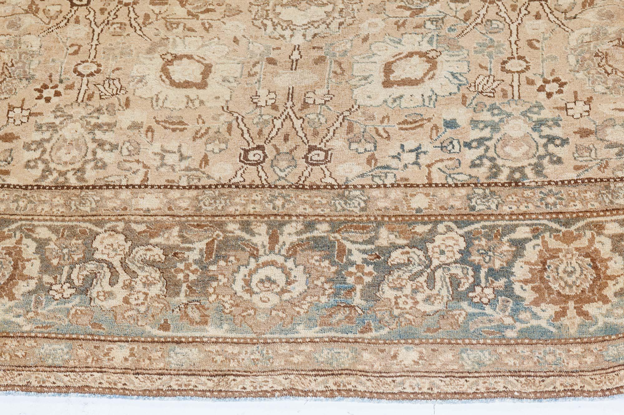 Early 20th Century Persian Tabriz Handmade Wool Rug For Sale 1