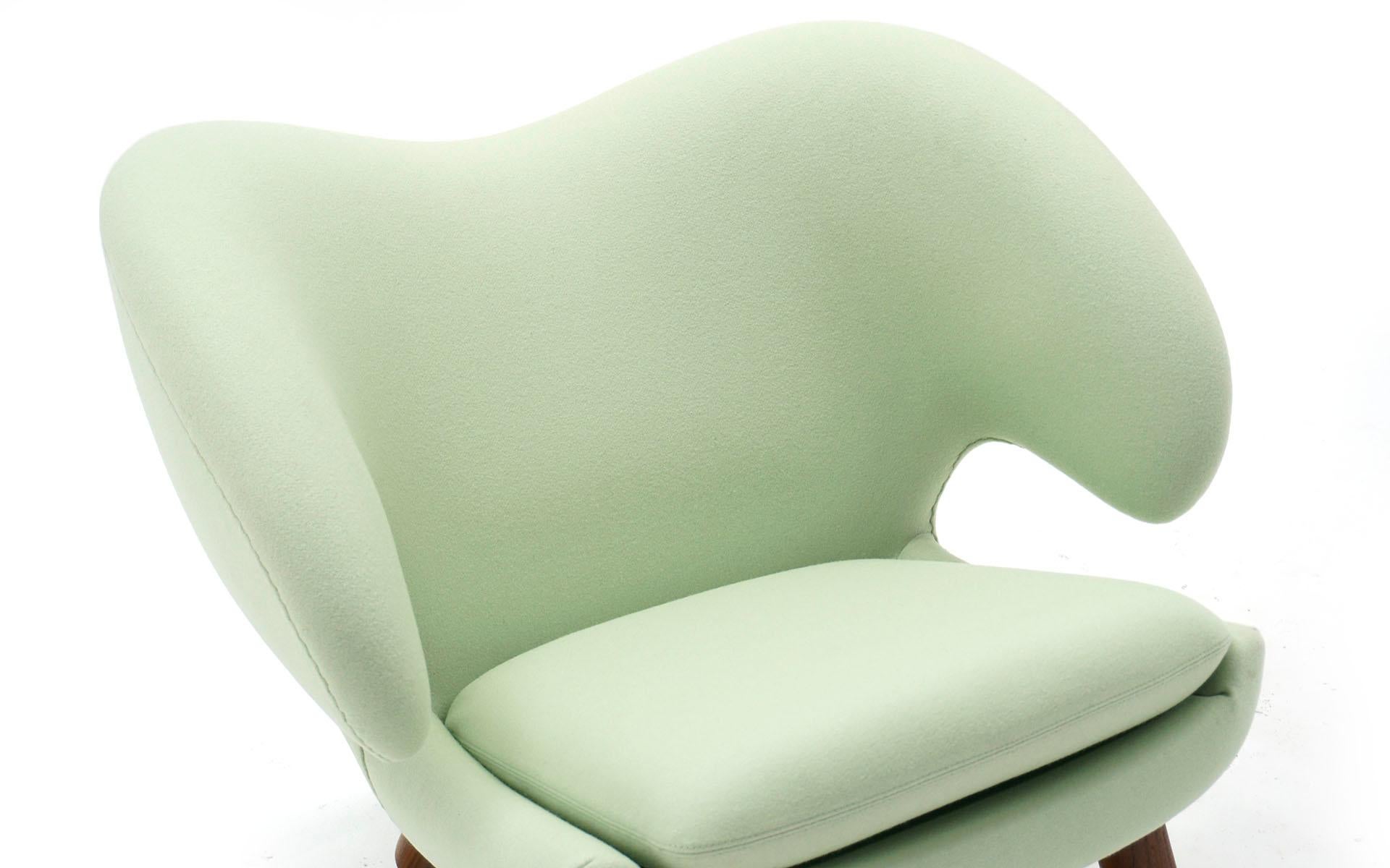 Contemporary Authentic Finn Juhl Pelican Chair by Onecollection, Denmark, Light Mint Green