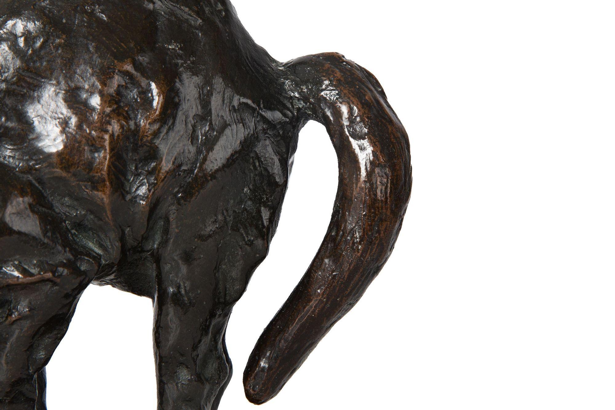 Authentische Frederick Roth-Bronze-Skulptur „Hissing Cat“ (1913), Gorham Co. im Angebot 9