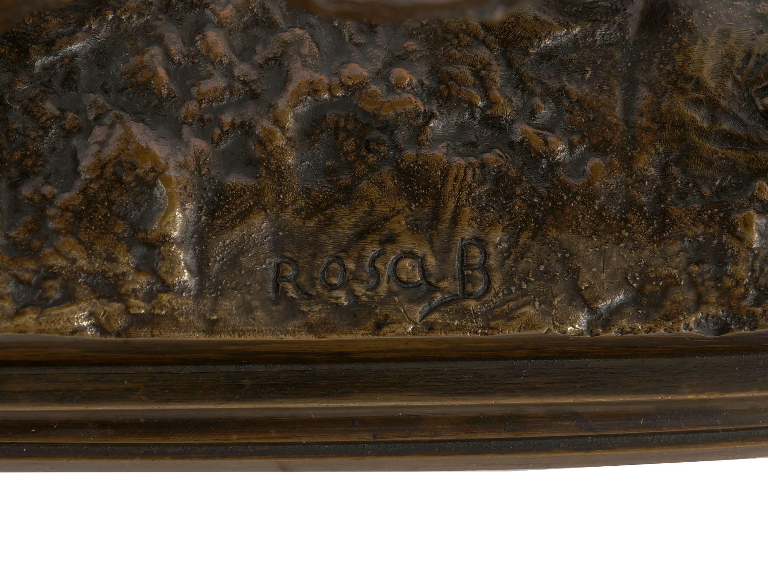 Authentic French Antique Bronze Sculpture “Taureau Beuglant” by Rosa Bonheur 9