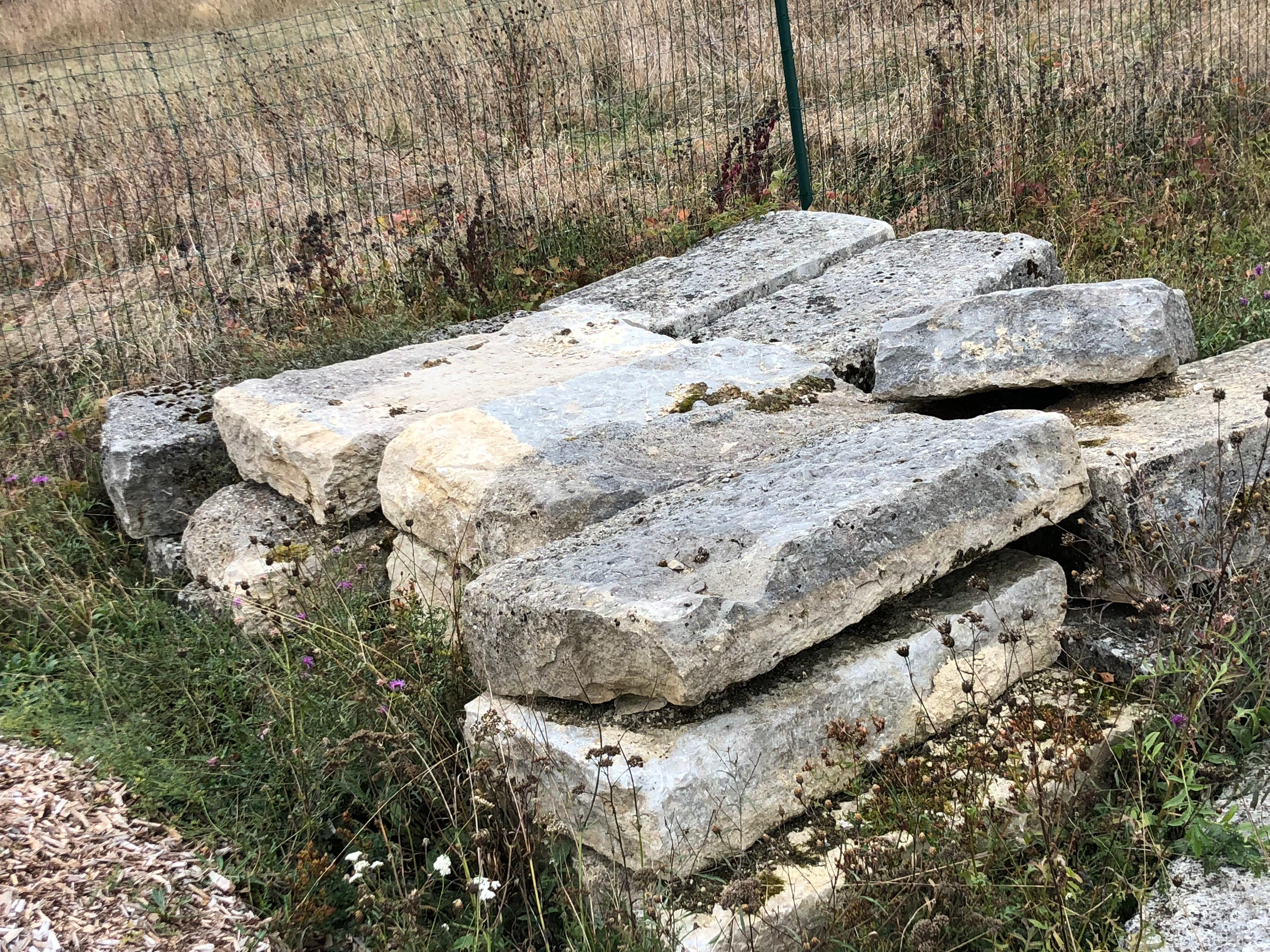 Hand-Crafted Authentic French Antique Solid Limestone, 17th Century, France For Sale