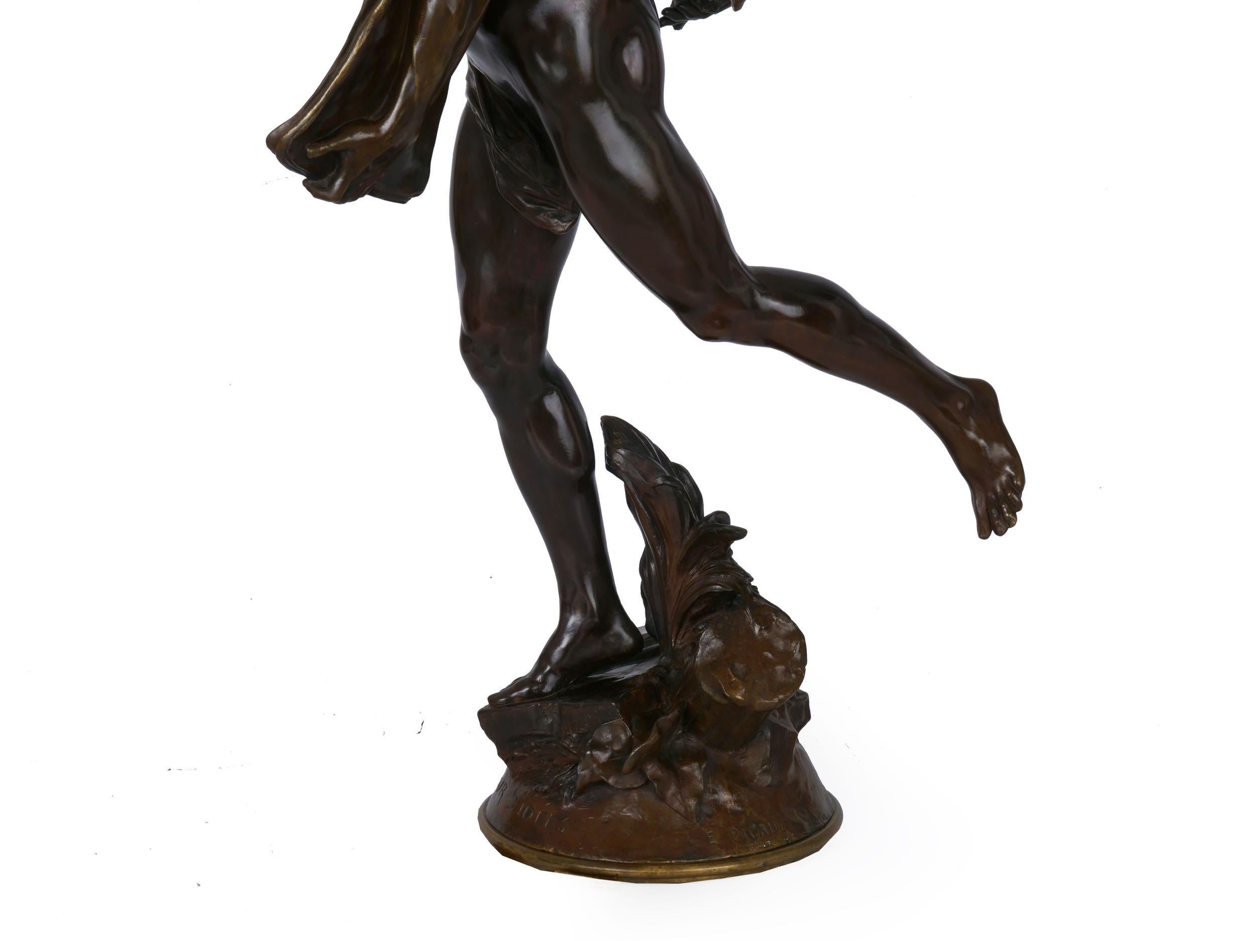 Authentic French Bronze Sculpture of “Le Semeur” by Emile Picault 4