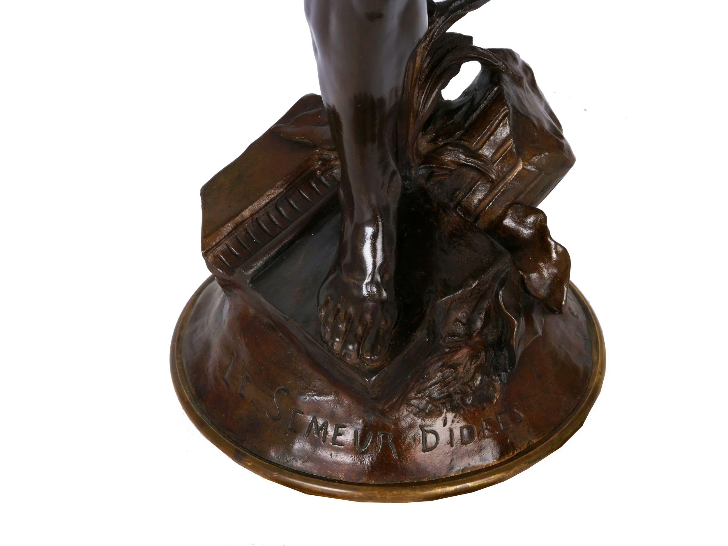 Authentic French Bronze Sculpture of “Le Semeur” by Emile Picault 12