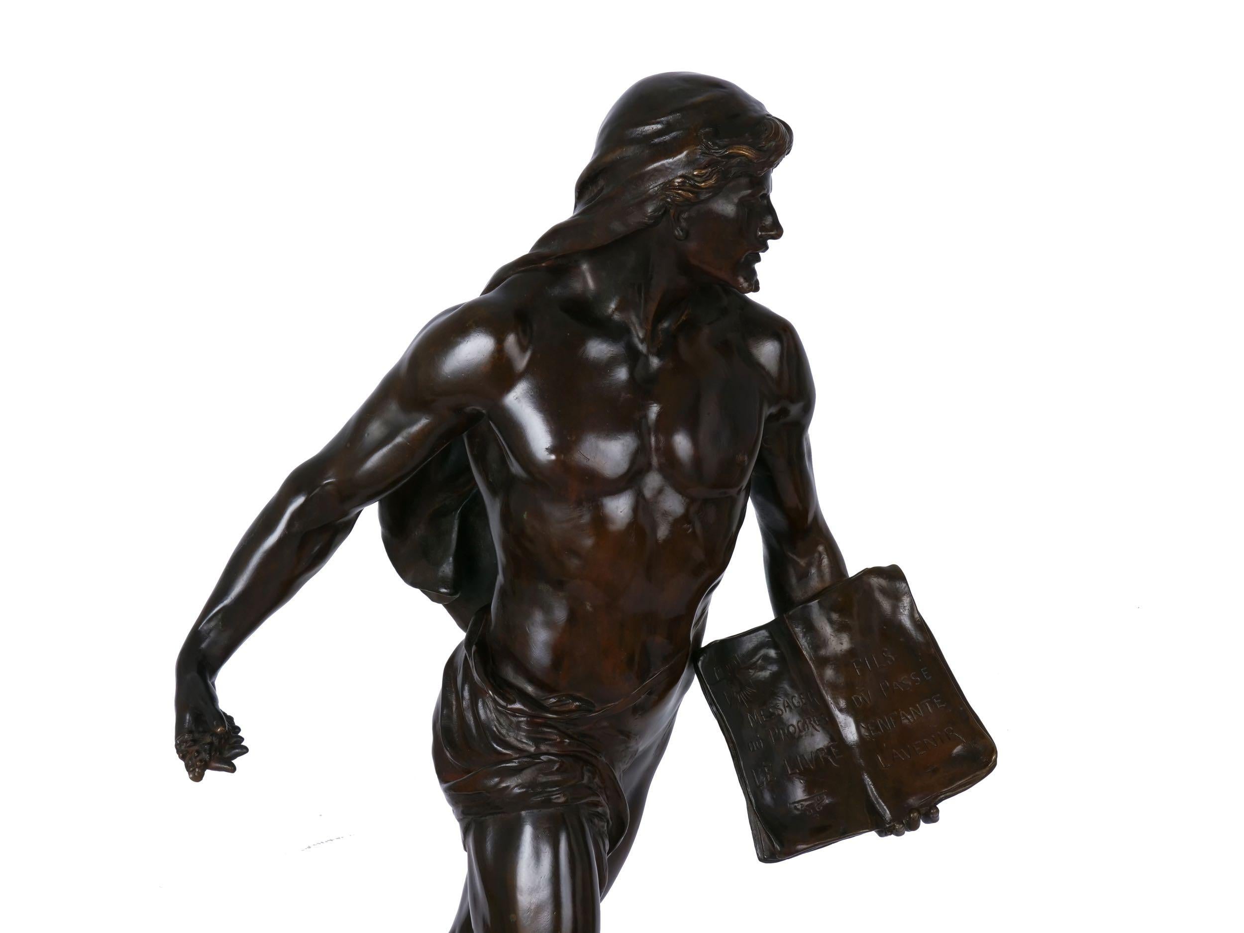 Romantic Authentic French Bronze Sculpture of “Le Semeur” by Emile Picault