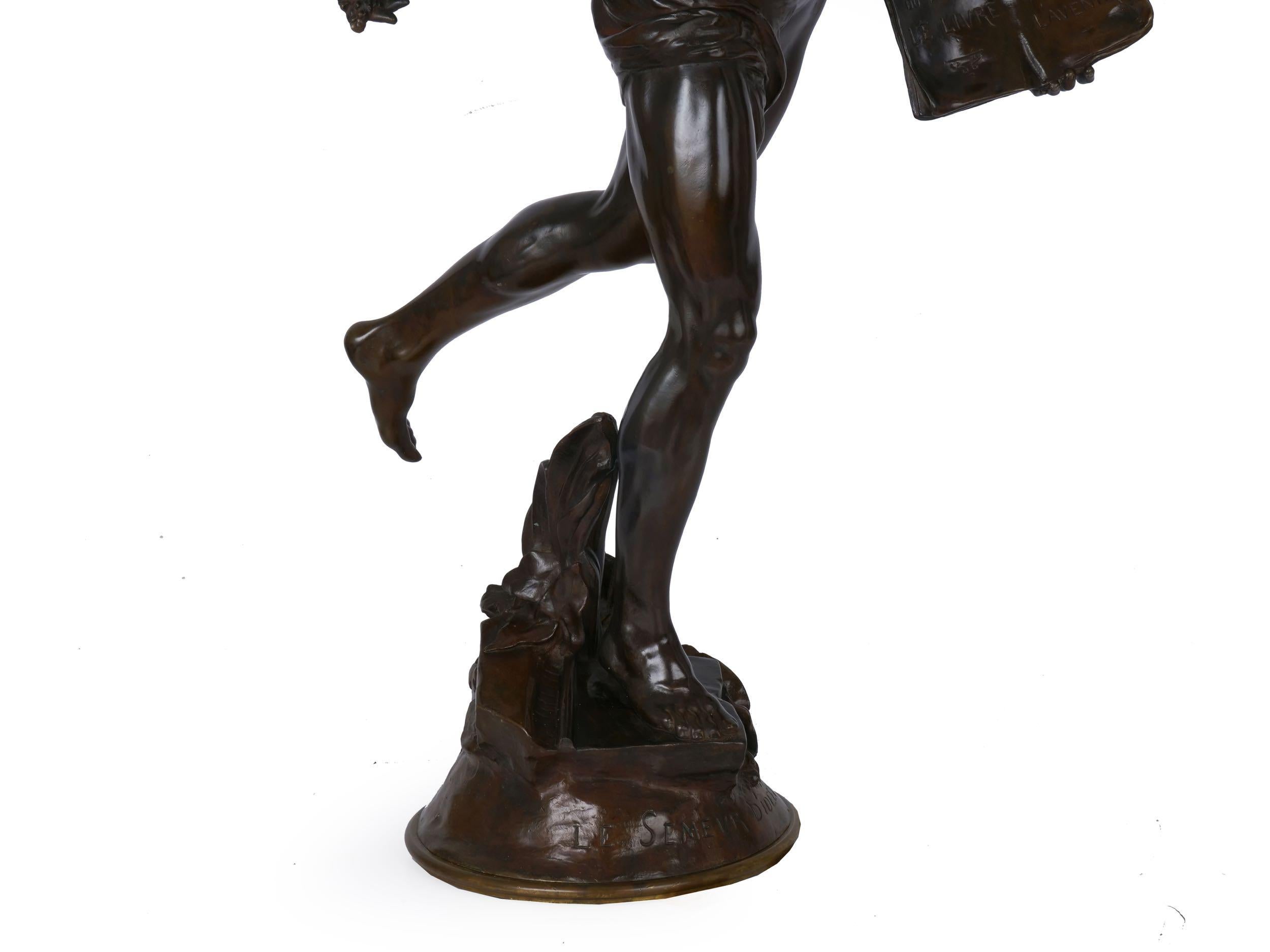Authentic French Bronze Sculpture of “Le Semeur” by Emile Picault In Good Condition In Shippensburg, PA