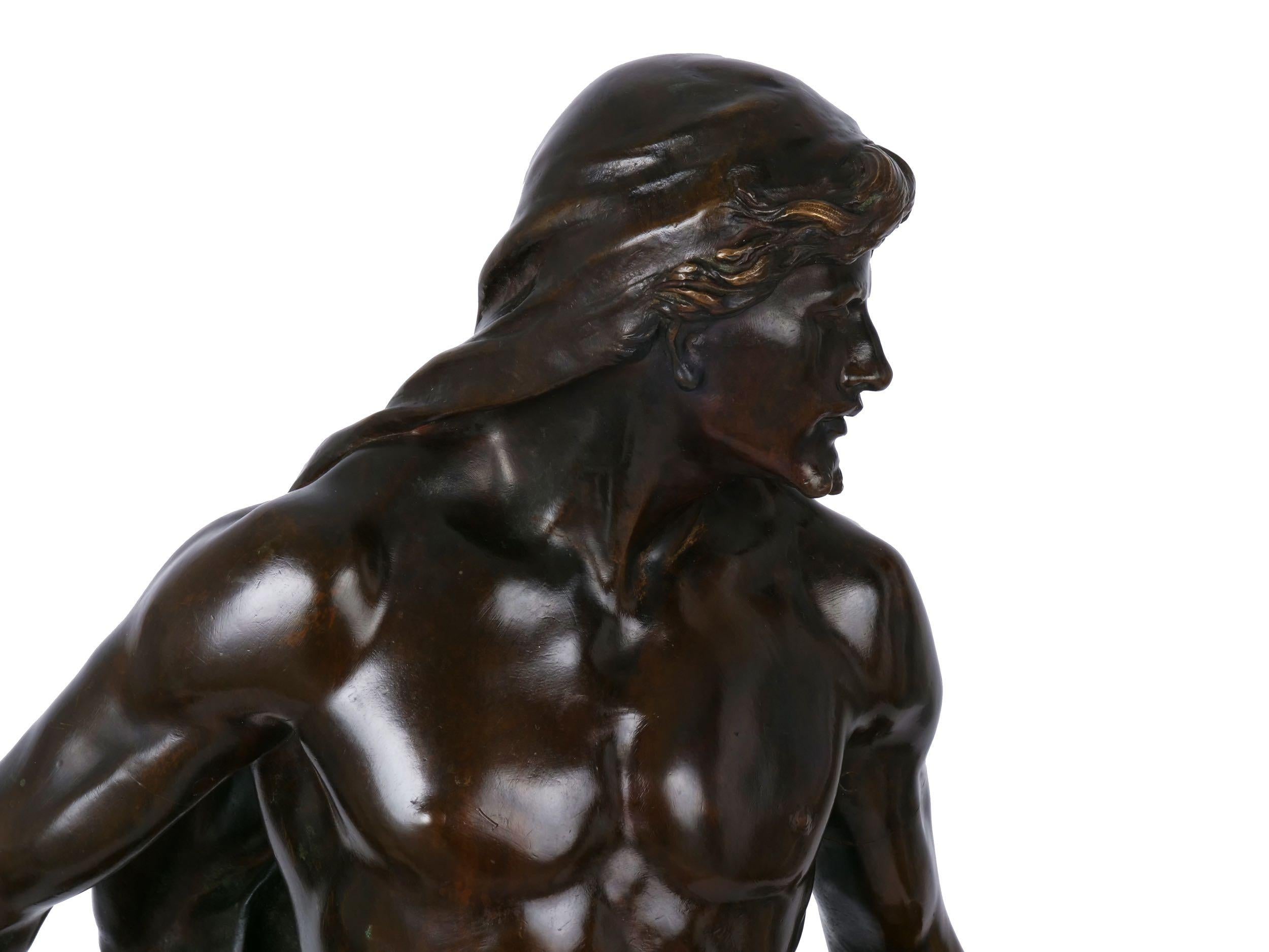 19th Century Authentic French Bronze Sculpture of “Le Semeur” by Emile Picault