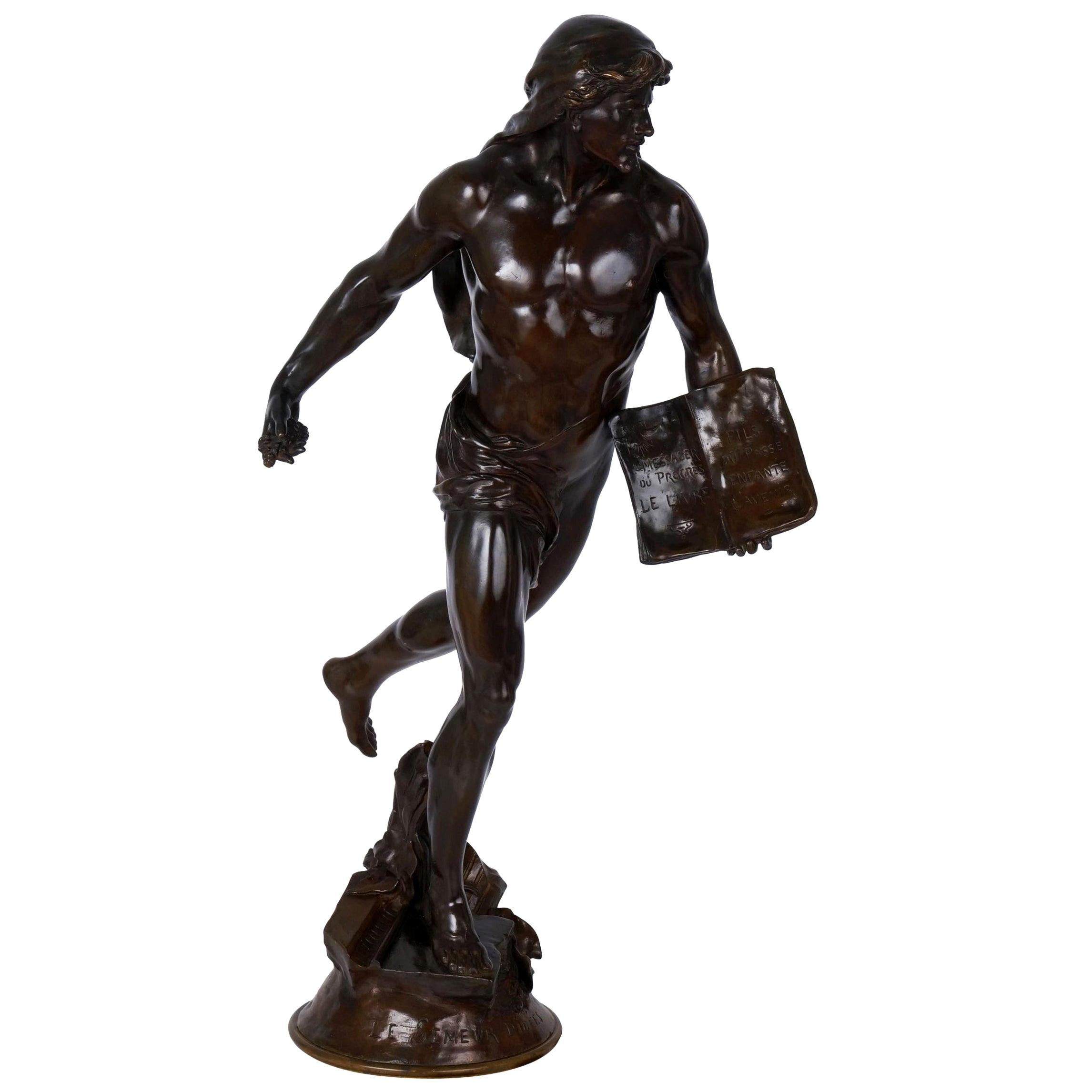 Authentic French Bronze Sculpture of “Le Semeur” by Emile Picault