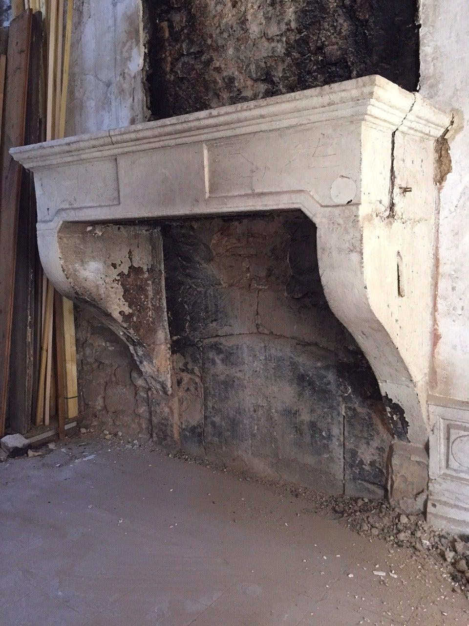 18th Century and Earlier Authentic French Louis XIII Period Fireplace 17th Century France For Sale