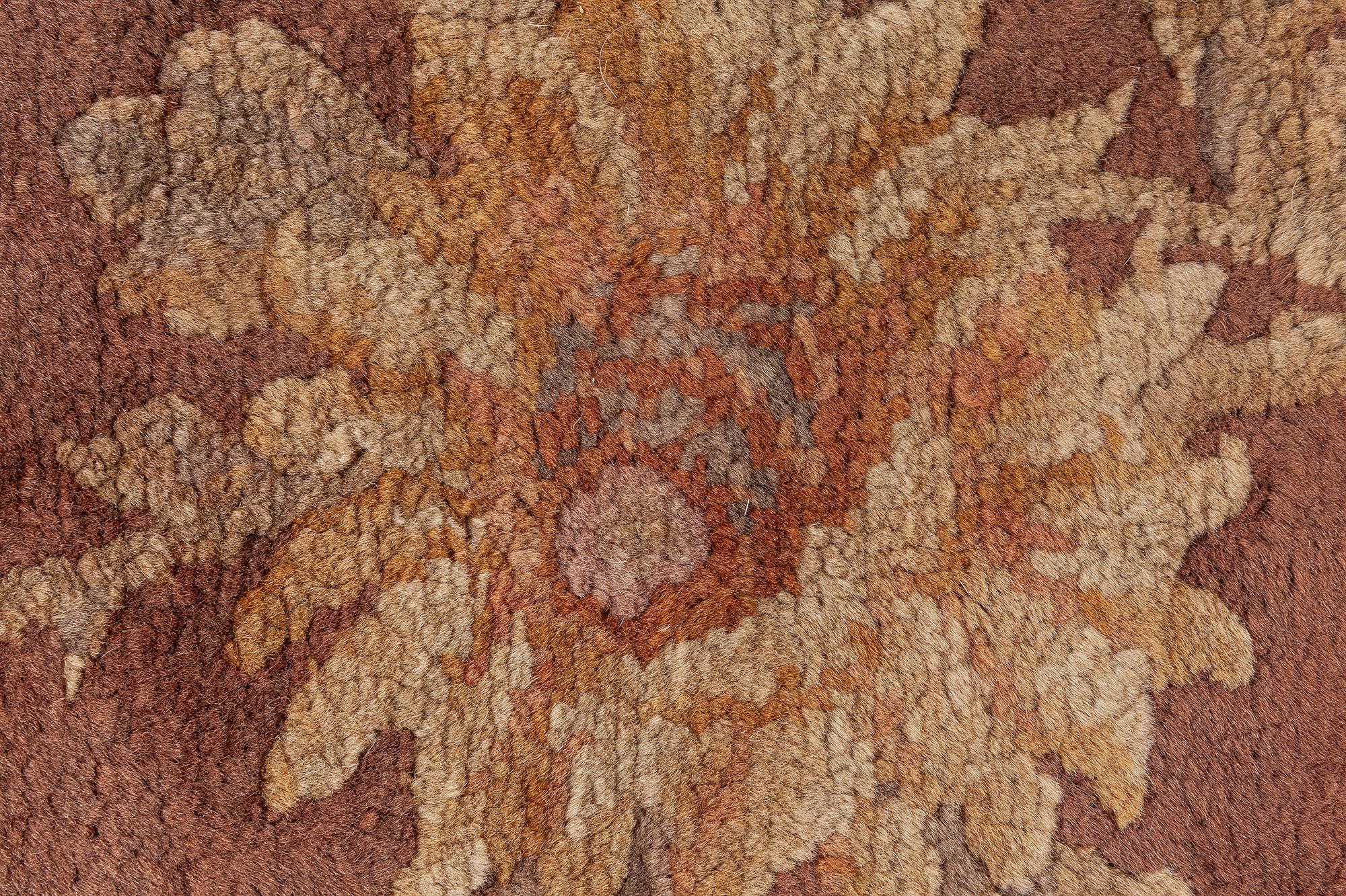 Tessuto a mano Autentico tappeto di lana francese Savonnerie Bold fatto a mano Doris Leslie Blau in vendita